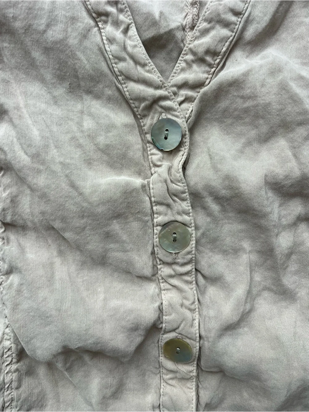 Zara Linen Blend Romper Women’s L Beige Button Front Utility Playsuit Pockets